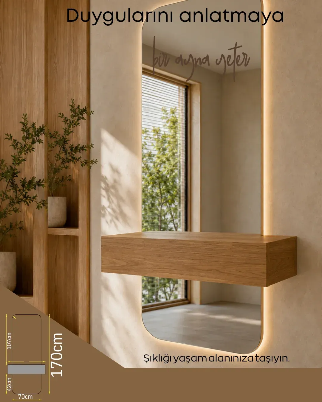 Aura Dresuar LED Boy Aynası